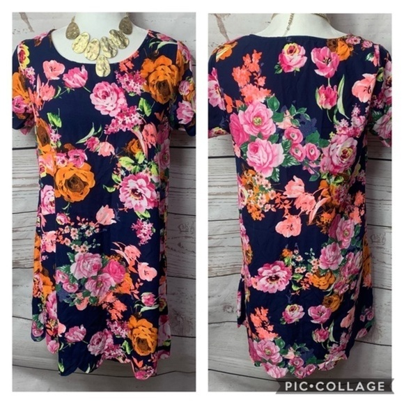 NWOT 12 PM By Mon Ami Floral Shift Dress - Picture 2 of 6